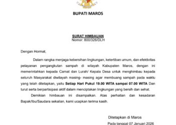 Bupati Maros Imbau Warga Buang Sampah Terjadwal, Berlaku Setiap Malam