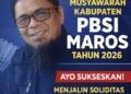 PBSI Maros Siapkan Musyakab 2026, Dorong Soliditas dan Pembinaan Atlet